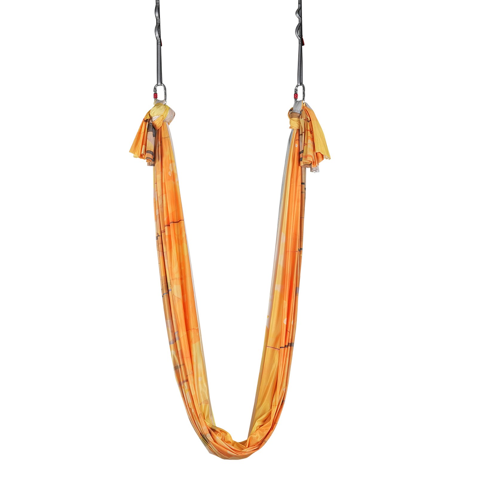 V952-DCK5X28MJBJCTCNK6V0-202507141545-00 VEVOR Aerial Yoga Hammock & Swing, 5 m Length, Aerial Yoga Starter Kit with 100gsm Nylon Fabric, Full Rigging Hardware & Easy Set-up Guide, Antigravity Flying for All Levels Fitness Bodybuilding, Gold - Image 1