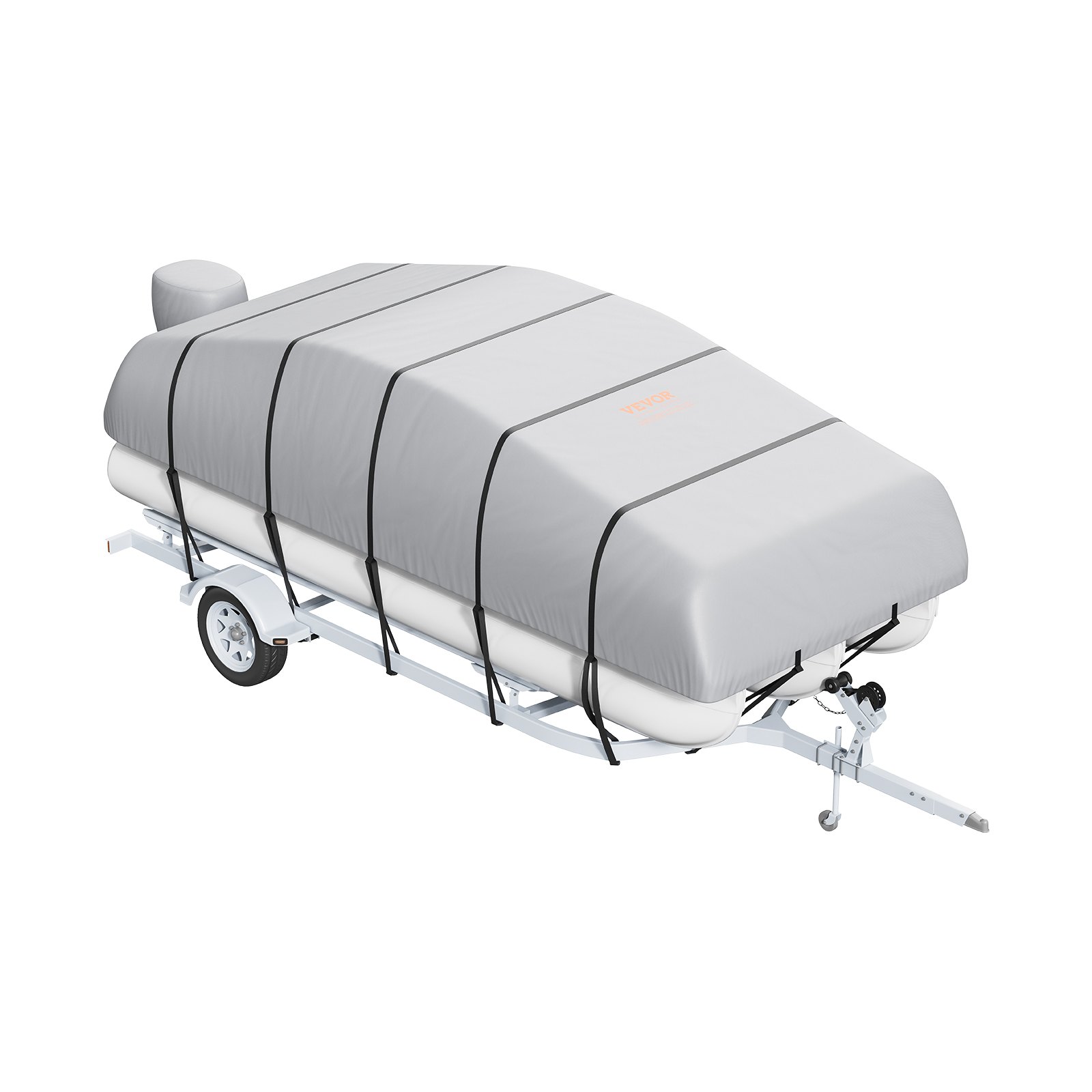V952-FQCZX800D192KHIYZV0-202507141232-00 VEVOR Pontoon Boat Cover 800D Waterproof Trailerable 19-20 ft with Storage Bag - Image 1