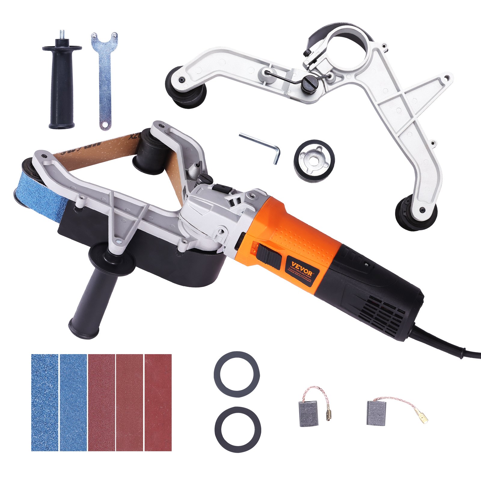 V952-GDSDJ800W15XW6KN0V3-202508012153-00 VEVOR Pipe Tube Polisher Sander, 1300W Pipe Belt Sander with 6 Variable Speeds 1100-3200rpm, Professional Belt Sander Grinding Machine with 50PCS Sanding Belts for Burnishing Finishing Rust Removal - Image 1
