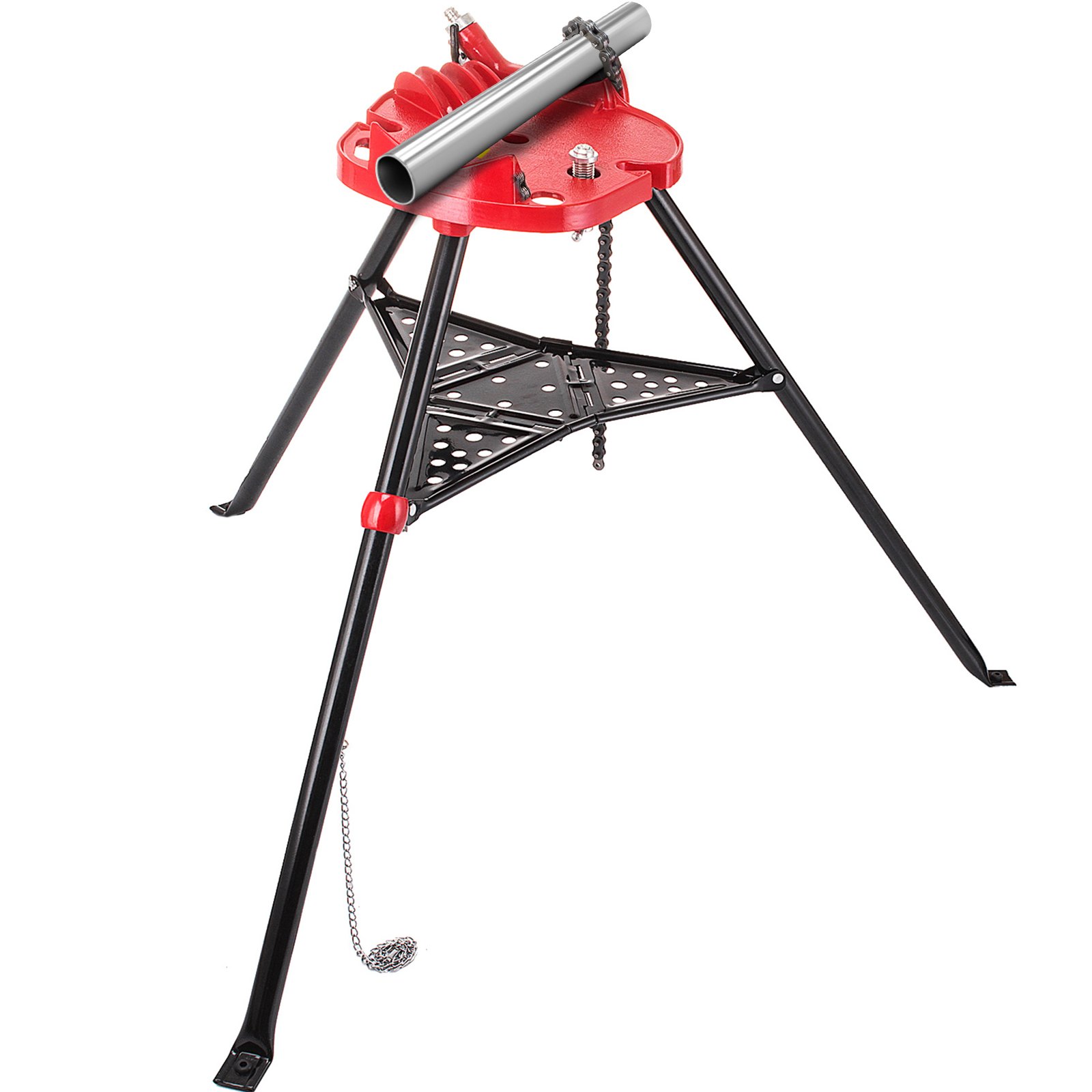 V952-GJDJLGQZJ00000001V0-202508011432-00 VEVOR Tripod Pipe Chain Vice Stand 1/8" to 6" w/ Steel Legs & Rubber Mounts Bib - Image 1