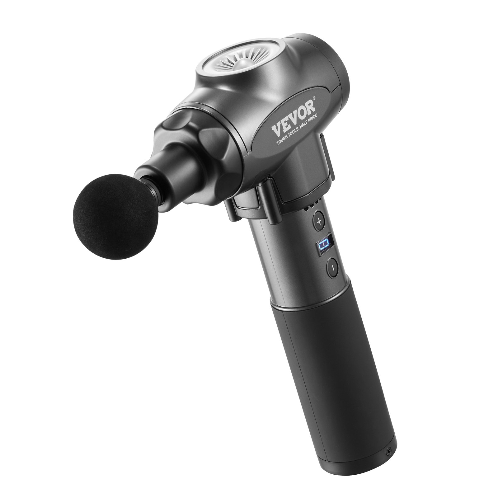 V952-JMQ3200RPMTXMLCT3V3-202508012321-00 VEVOR Massage Gun Deep Tissue, Percussion Muscle Massager for Athletes - with 9 Speed Levels & 6 Massage Heads, 24V 2500mAh Batteries, Handheld Electric Massage Gun for Pain Relief, Muscle Relaxation - Image 1