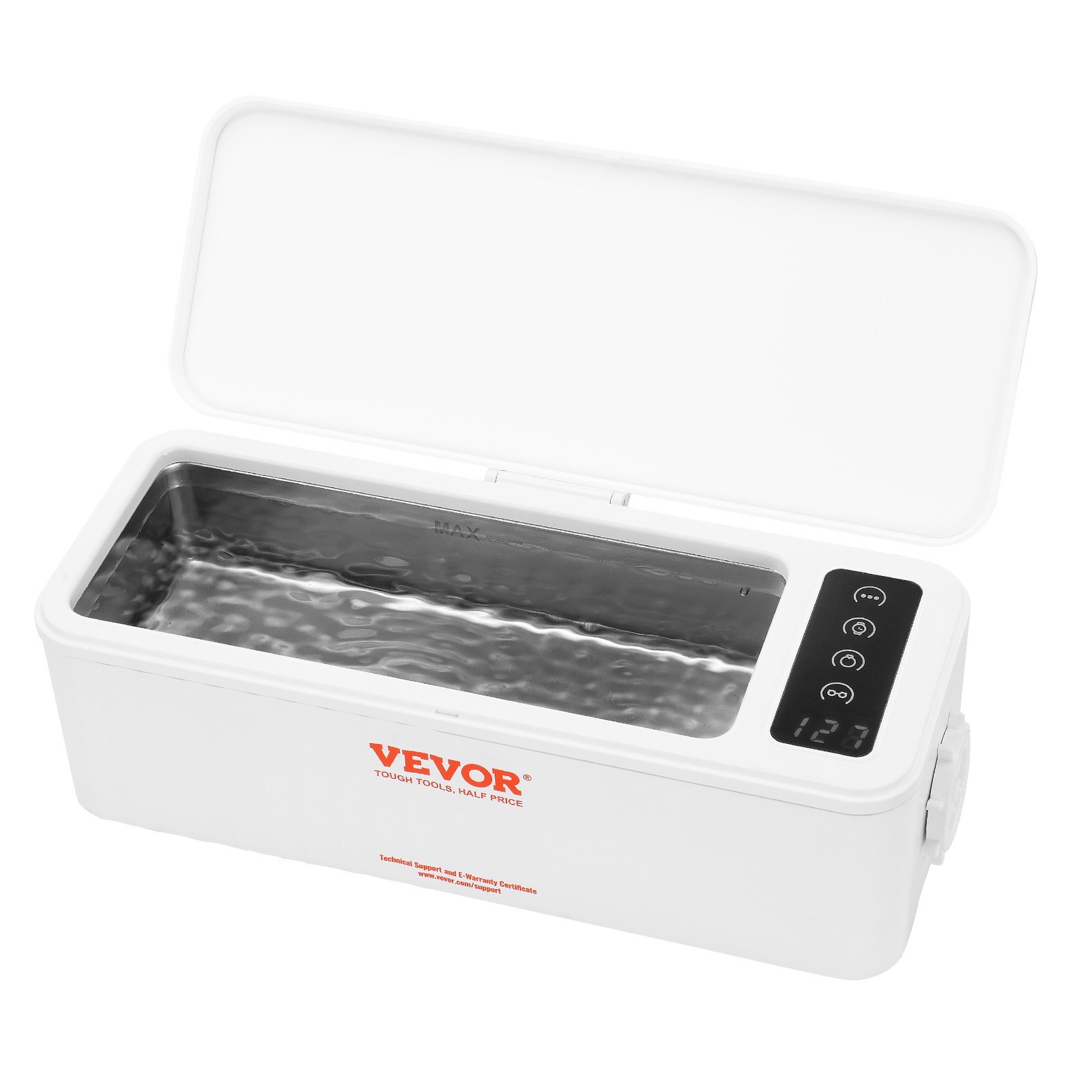 V952-JYCSBQXJ35W4BF11TV3-202507141241-00 VEVOR Jewelry Cleaner Ultrasonic Machine, Ultrasonic Cleaner Machine 16oz (470ml) with 4 Timer Modes, Portable ultrasonic jewelry cleaner with Cleaning Basket for Eyeglasses, Watches, Dentures, Rings - Image 1