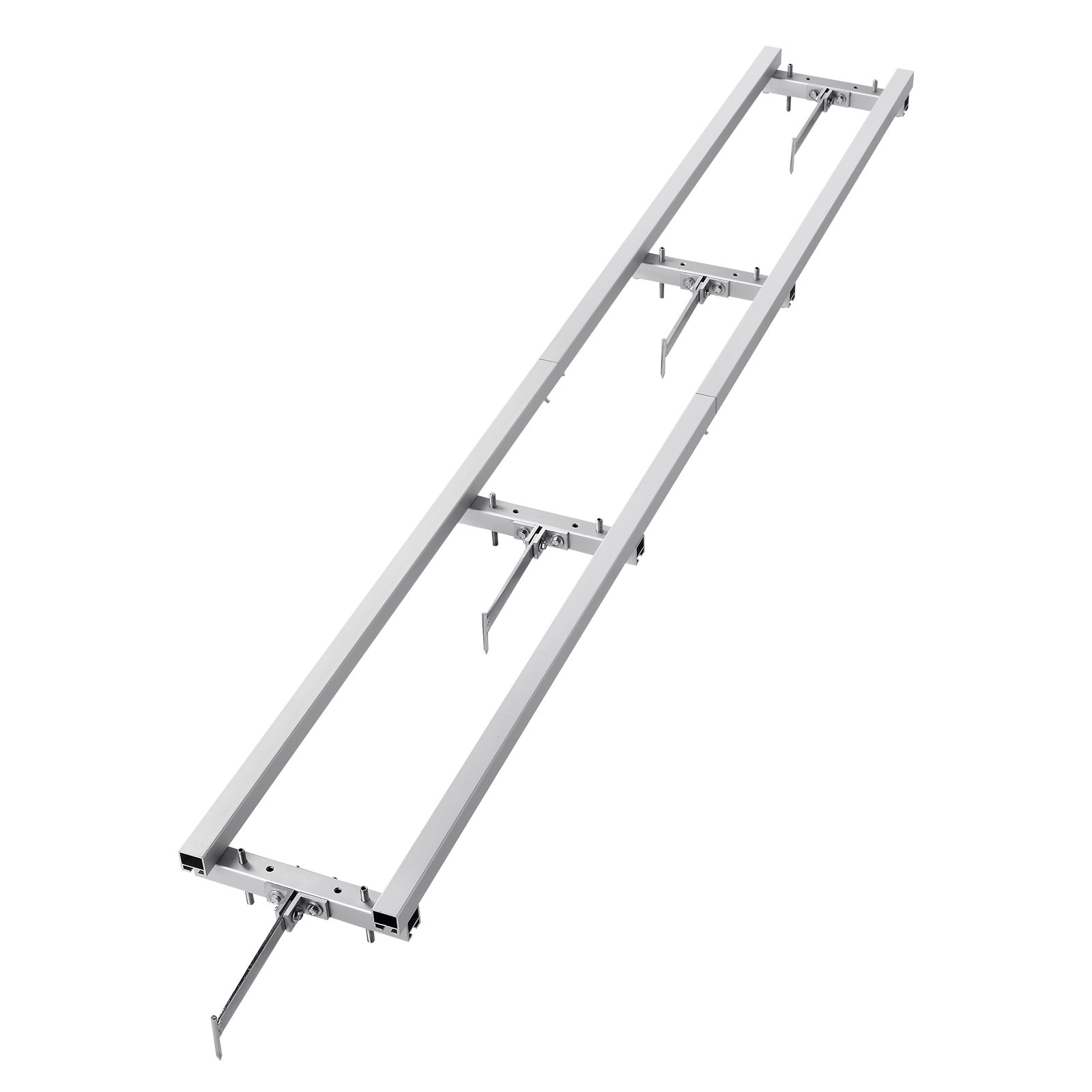 V952-LJDGLMDGKDJ9FTZHCV0-202507141810-00 VEVOR Rail Mill Guide System, 9 ft Milling Guide, 4 Crossbar Kits Chainsaw Mill Rail Guide, Aluminum Adjustable Saw Mill Rail System Work with Chainsaw Mills for Builders and Woodworkers - Image 1
