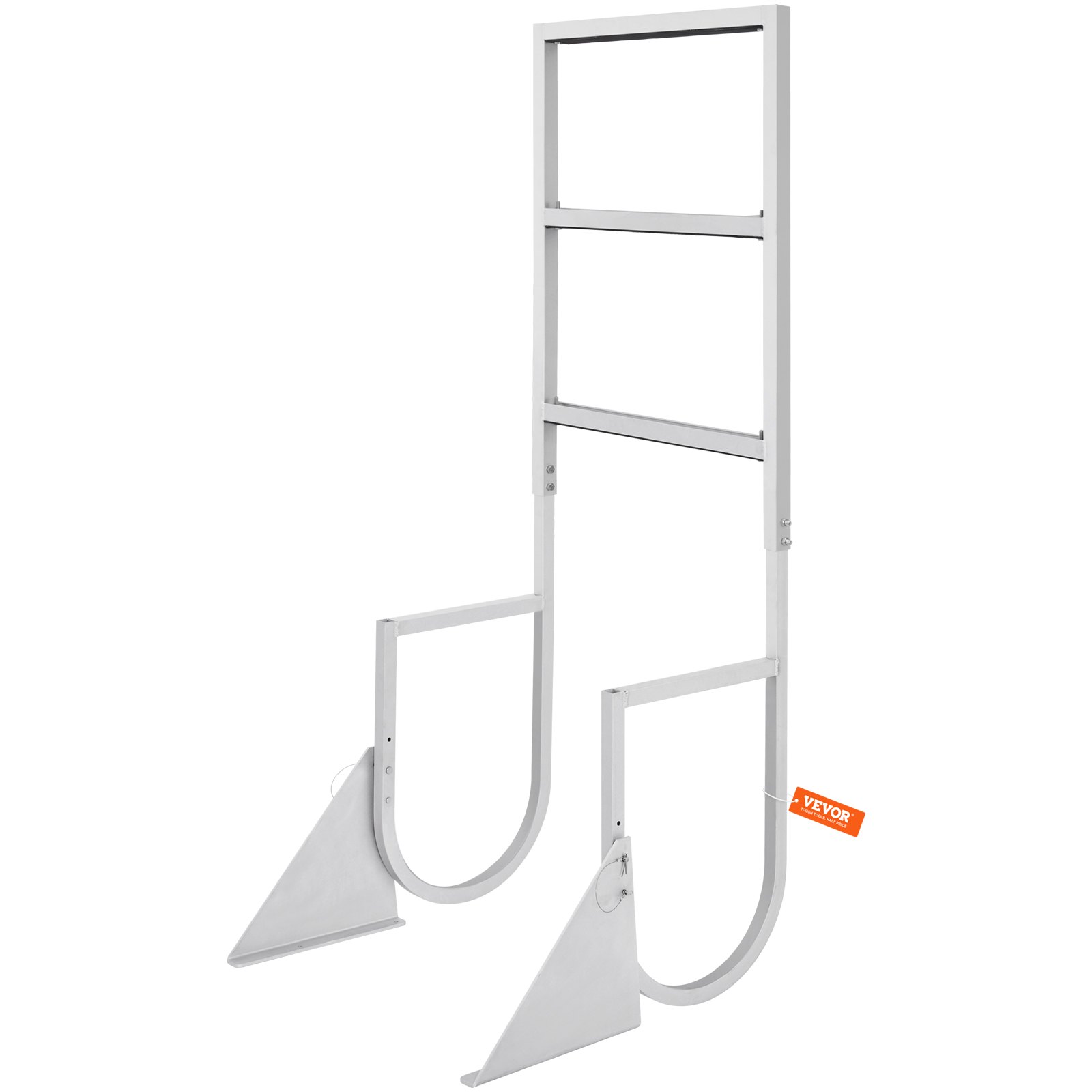 V952-MTZTSFSJFHXJDD9C0V0-202507141532-00 VEVOR Dock Ladder, Flip-Up 3 Steps, 159 kg Load Capacity, Aluminum Alloy Pontoon Boat Ladder with 50.8 mm Wide Step & Nonslip Rubber Mat, Easy to Install for Ship/Lake/Pool/Marine Boarding - Image 1