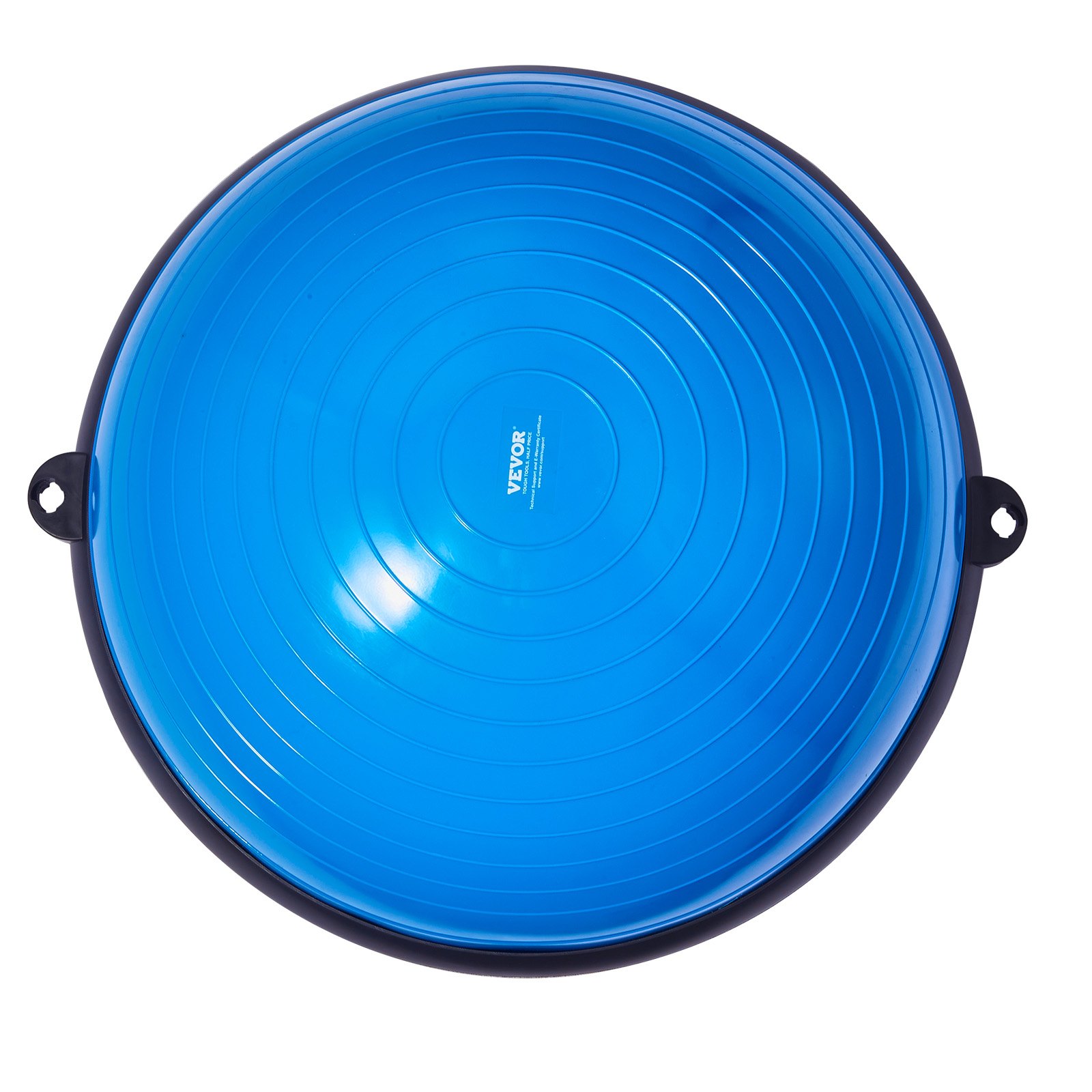 V952-PHXLQ58CMBWLDQO03V0-202507141606-00 VEVOR Half Exercise Ball Trainer, 23 inch Balance Ball Trainer, 660lbs Capacity Stability Ball, Yoga Ball with Resistance Bands & Foot Pump, Strength Fitness Ball for Home Gym, Full Body Workout, Blue - Image 1