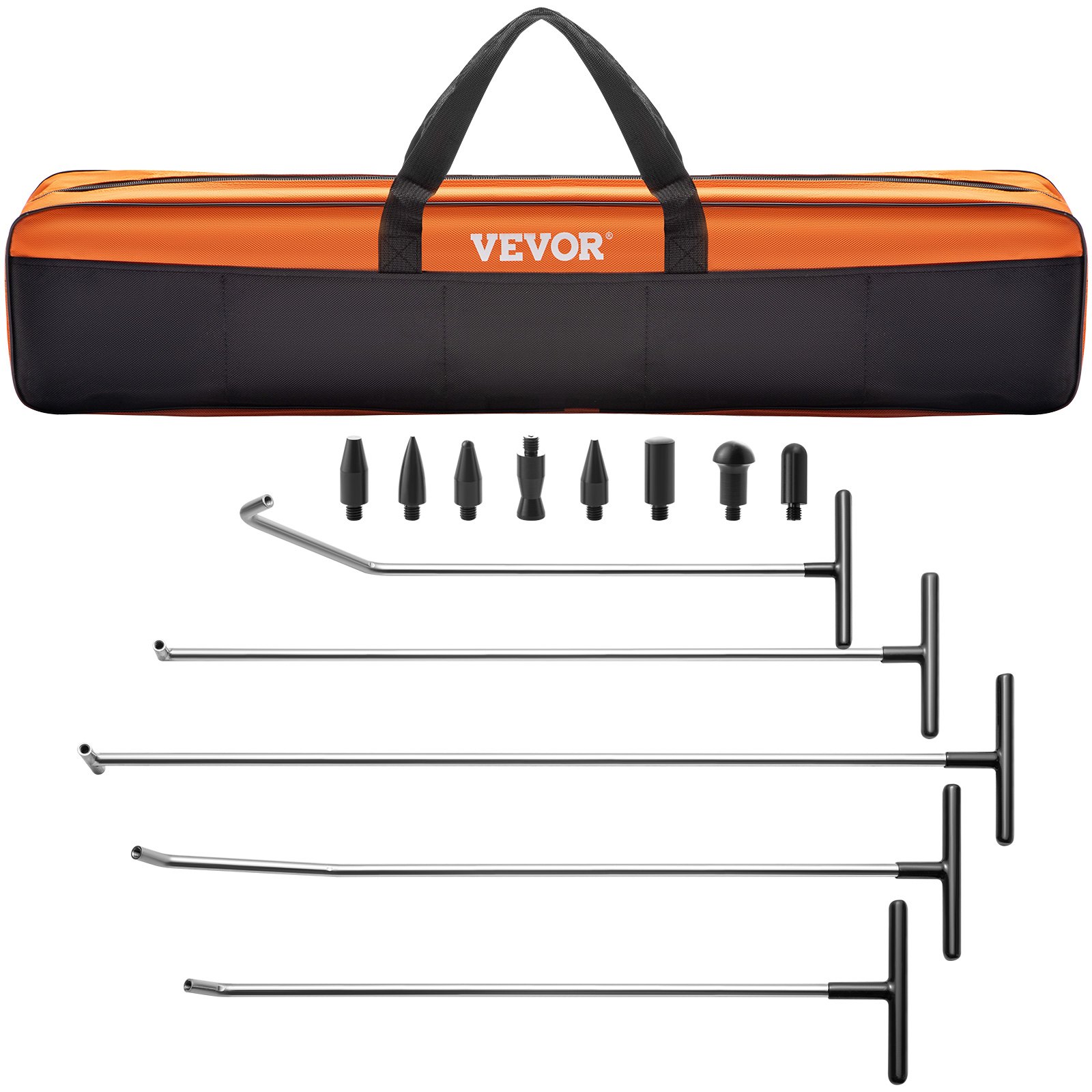 V952-QCAHXFQTJQG138SKBV0-202508012042-00 VEVOR Rods Dent Puller Stainless Steel Paintless Repair Kits Hail Removal 13 PCS - Image 1