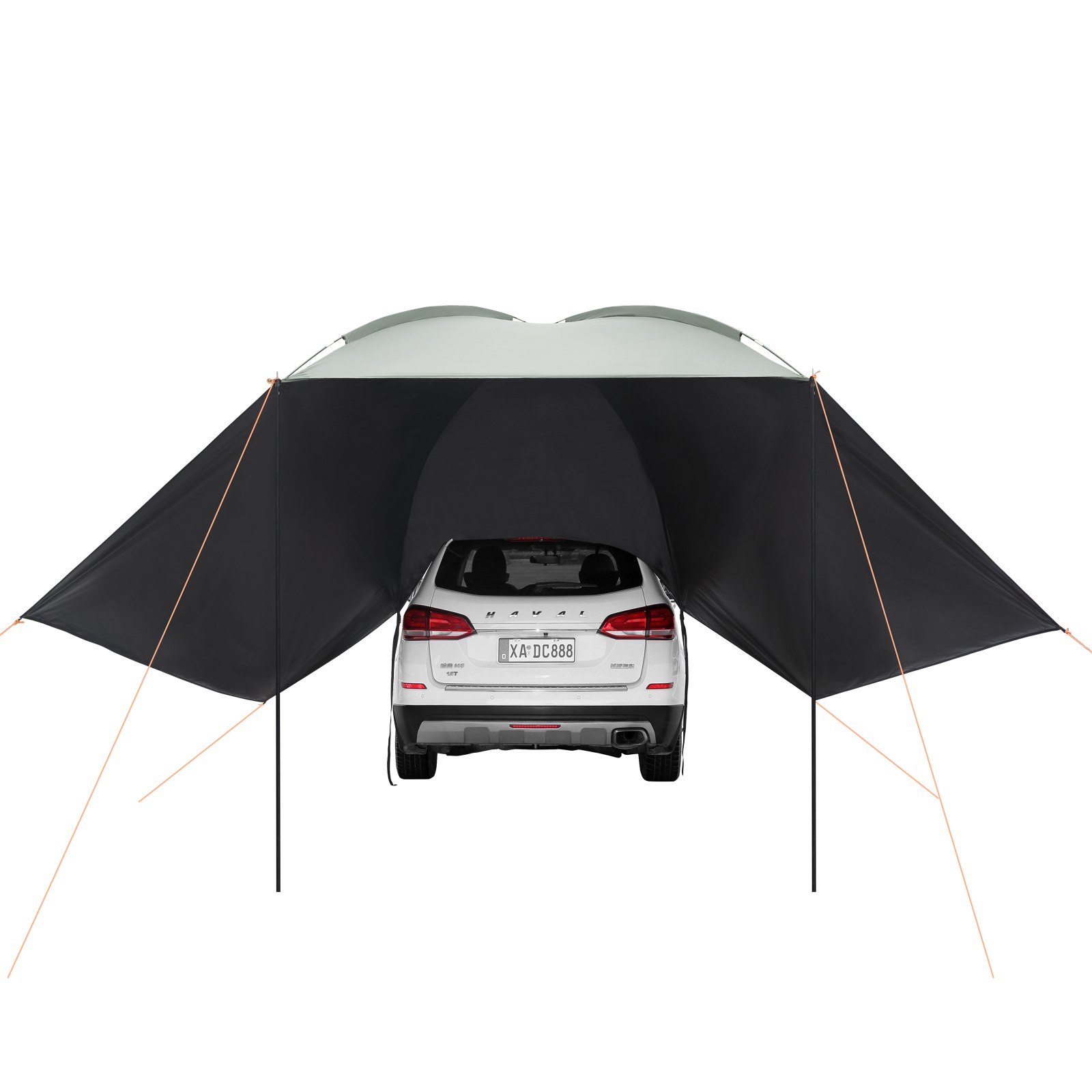 V952-QCCPBXS10X7FJ8FWTV0-202508011935-00 VEVOR Vehicle Awning, Large 10' x 7' Shade Coverage Car Side Awning, PU2000mm UV50+ Car Awning with Extended Side Canopies and Portable Storage Bag, Suitable for Truck, SUV, Van, Campers - Image 1