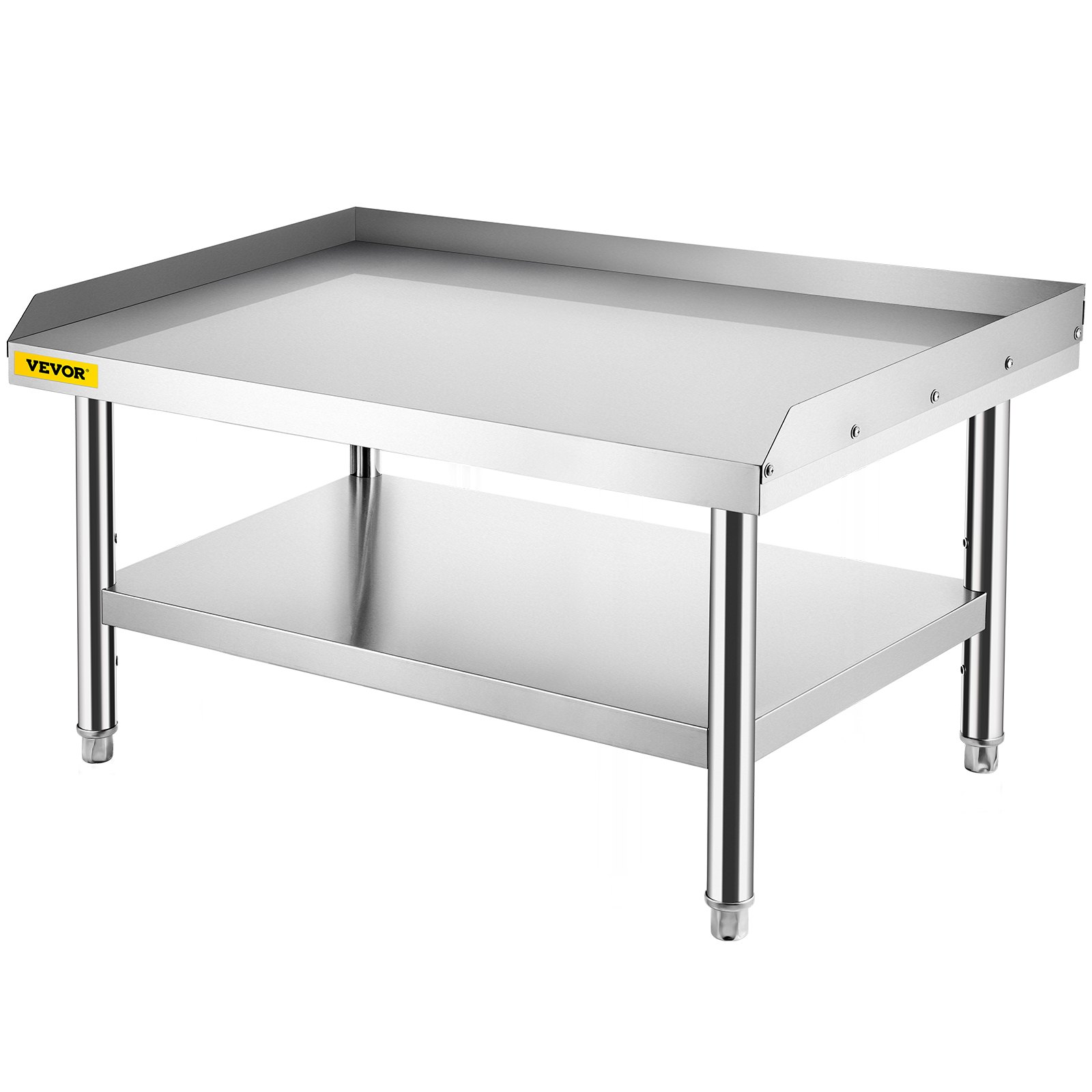 V952-SBSKTBD4830INXAETV0-202507141522-00 VEVOR Stainless Steel Equipment Grill Stand, 122 x 76 x 61cm Stainless Table, Grill Stand Table with Adjustable Storage Undershelf, Equipment Stand Grill Table for Hotel, Home, Restaurant Kitchen - Image 1