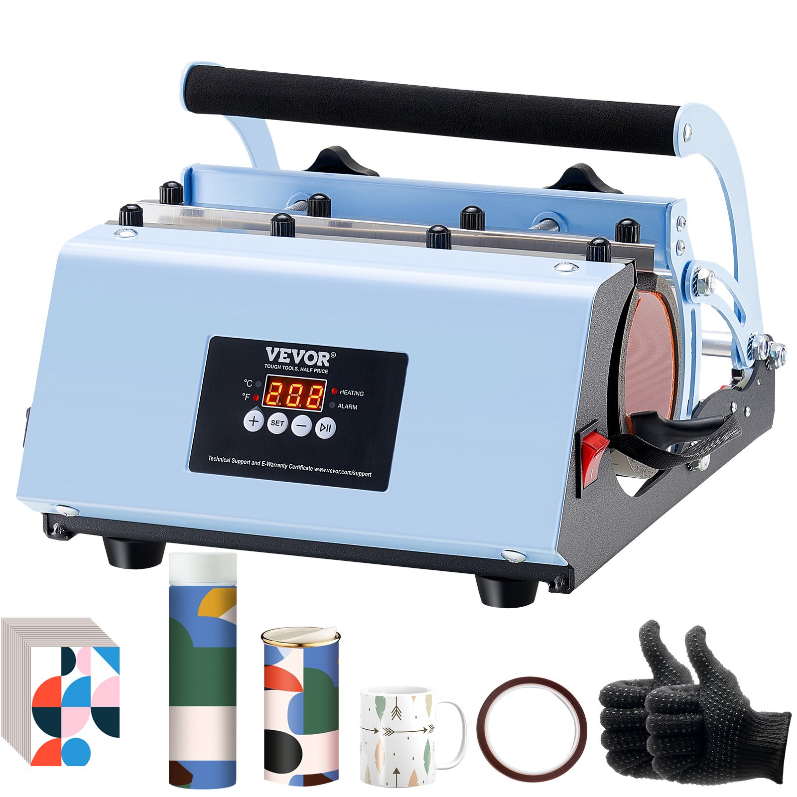 V952-SDKKBJAYAJXSOV6POV3-202508012045-00 VEVOR Tumbler Heat Press Machine 11-30oz Mug Press Sublimation Tumblers Blue - Image 1