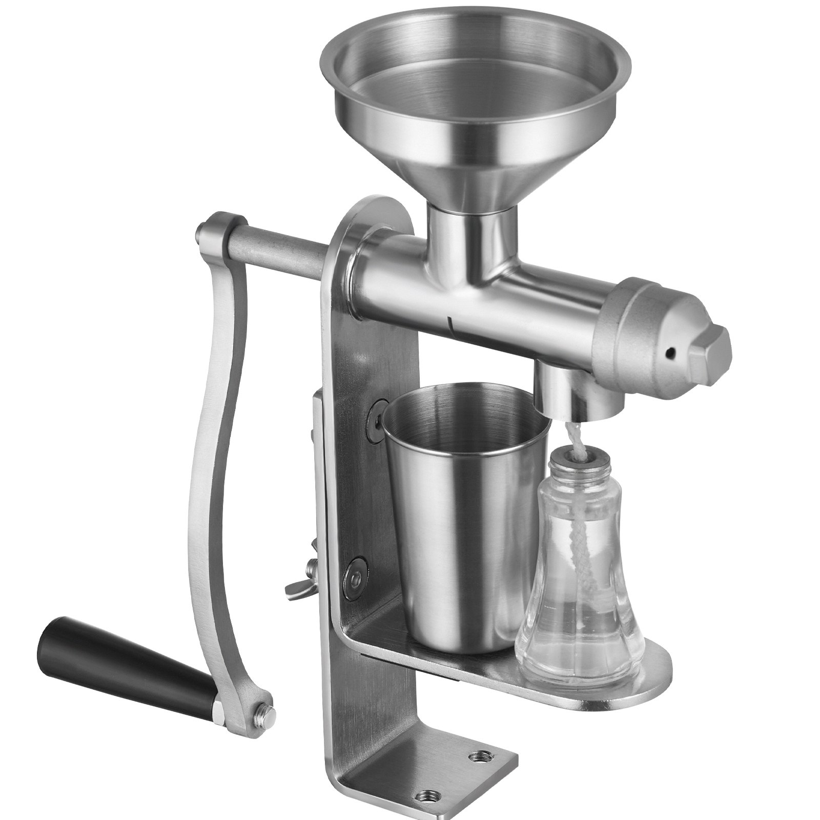 V952-SDZYJBXG0000CVI1TV0-202507141740-00 VEVOR Manual Oil Press Machine, Stainless Steel Oil Extractor Machine, Detachable Oil Presser for Effortless Cleaning, Household Oil Expeller for Pressing Peanuts, Sesame Seeds, Rapeseed, Tea Seeds - Image 1