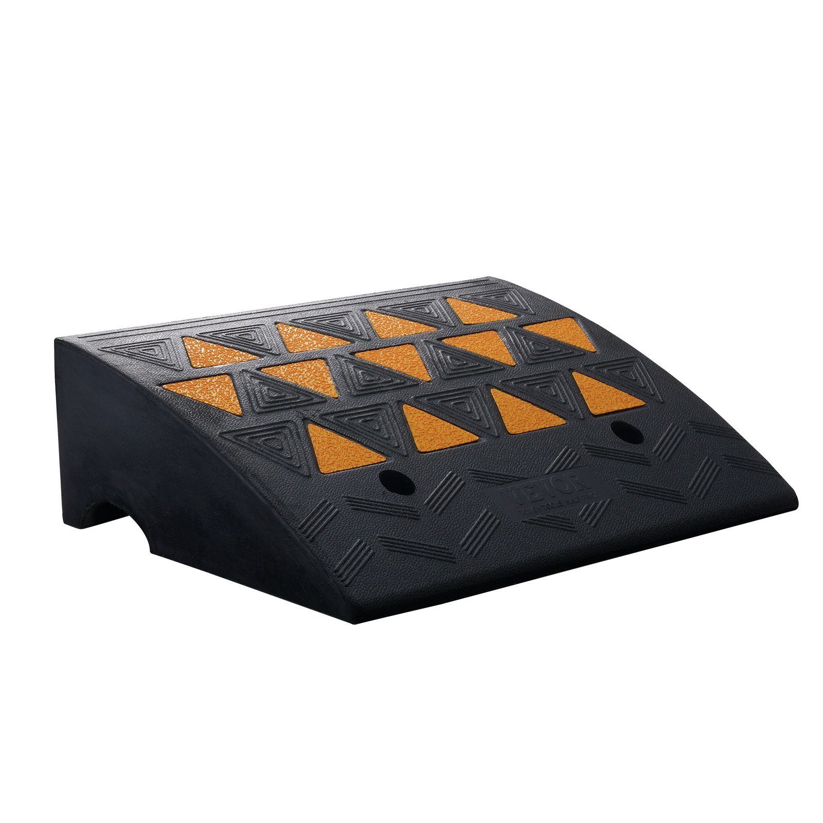 V952-SJDLYPDGB1197GOBVV0-202508011911-00 VEVOR Rubber Curb Ramp 15.2 cm Rise Height Sidewalk Curb Ramp, 37 cm Width 49.1 cm Length Driveway Ramp for Curb, 15T Heavy Duty Rubber Ramp for Forklifts, Trucks, Buses, Cars, Wheelchairs, Bikes - Image 1