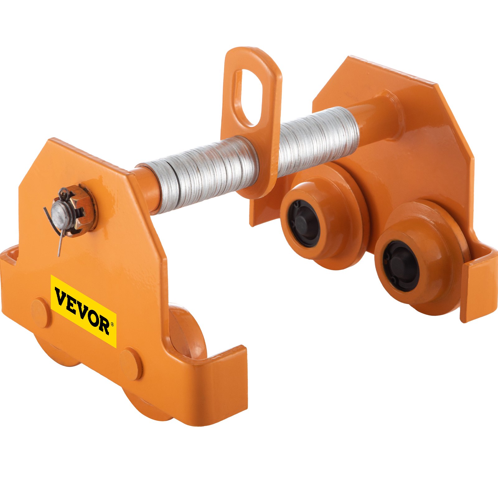 V952-STXCBSFZDBDD5XMPDV0-202507141430-00 VEVOR Manual Trolley, 11000LBS/5 Ton Load Capacity Beam Trolley, 4.5-8 inch Adjustable Width Push Beam, Track Roller Trolley Powder Coating with Dual Wheels Garage Hoist for Straight Curved I Beam - Image 1