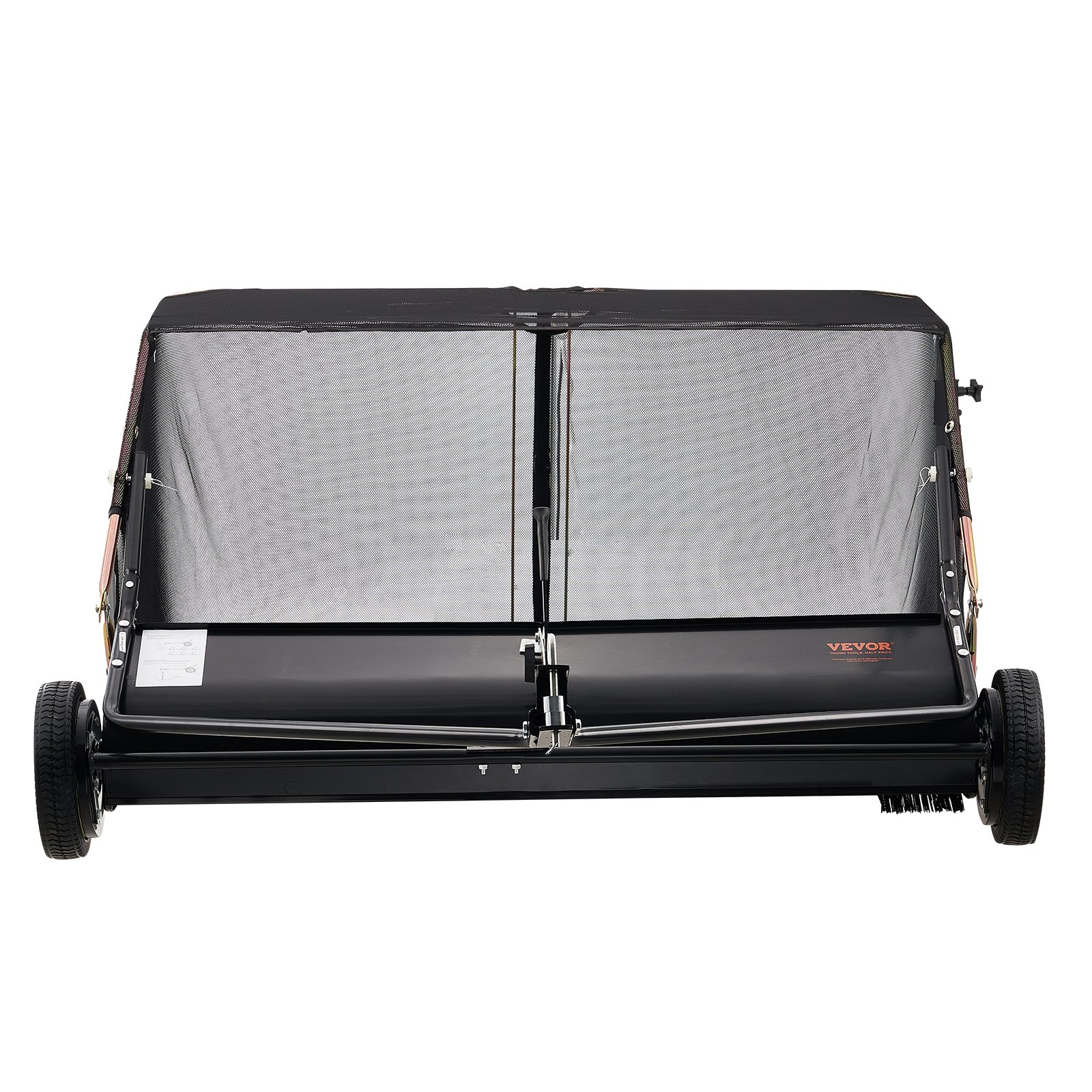 V952-TCSCPQSQHS26FYZTRV0-202508011446-00 VEVOR Tow-Behind Lawn Sweeper 132cm Leaf Yard Collector 26 cu.ft. Adjustable - Image 1