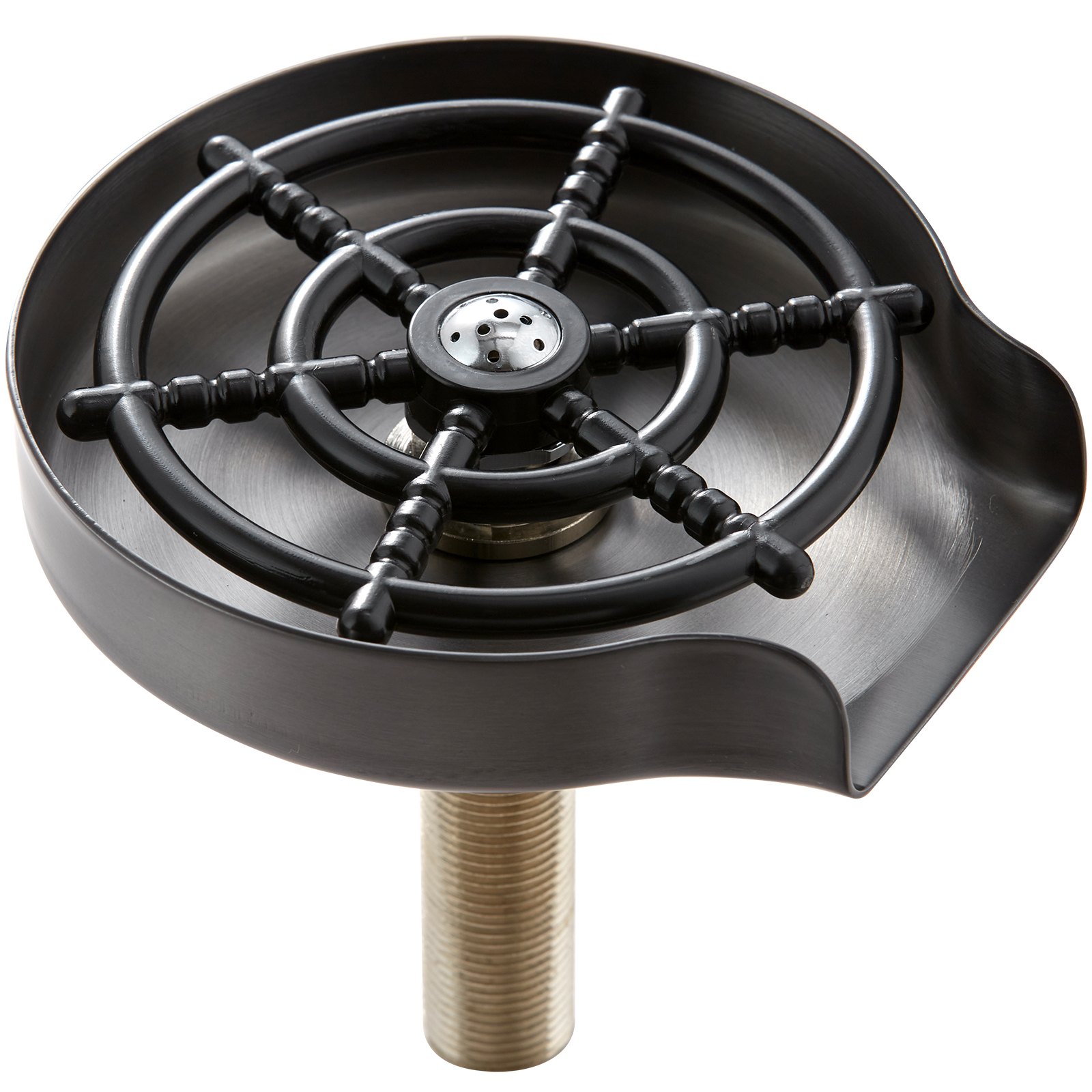 V952-TMAZSXBQLSN3YMGJJV0-202507141828-00 VEVOR Glass Rinser 10-Hole Rotating Stainless Steel Washer ABS Cup Holder - Image 1