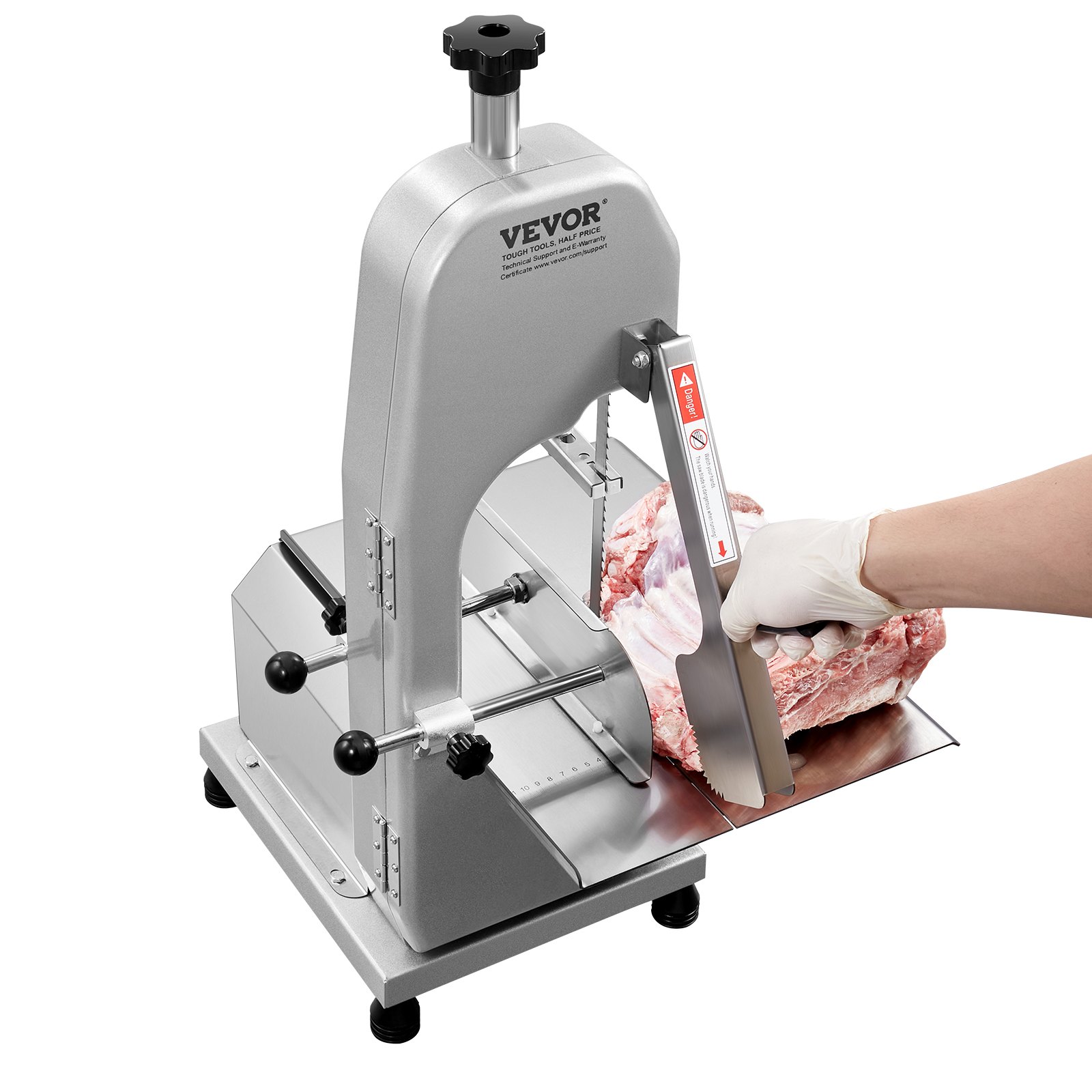 V952-TMSJGJ650WL0WFZMWV3-202508011423-00 VEVOR 650W Commercial Electric Meat Bandsaw Stainless Steel Bone Sawing Machine - Image 1