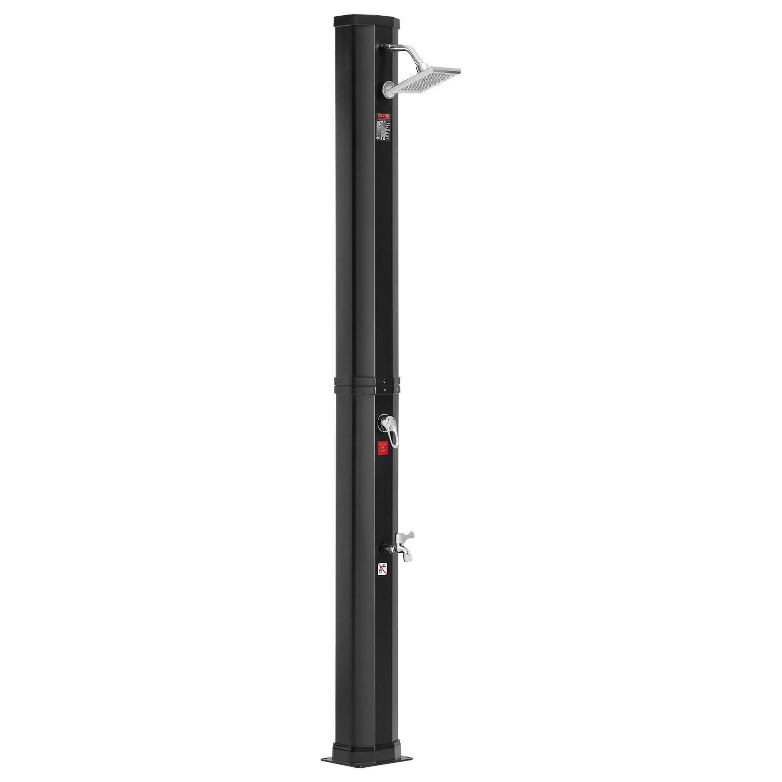 V952-TYNLYQHSPVCLT705AV0-202507141228-00 VEVOR Outdoor Solar Heated Shower, 35L Poolside Shower Kit with Shower Head and Foot Shower Tap, Double Buckle Fast Assembly W/ Pre-Drilled Holes for Outdoor Backyard Poolside Beach Spa - Image 1