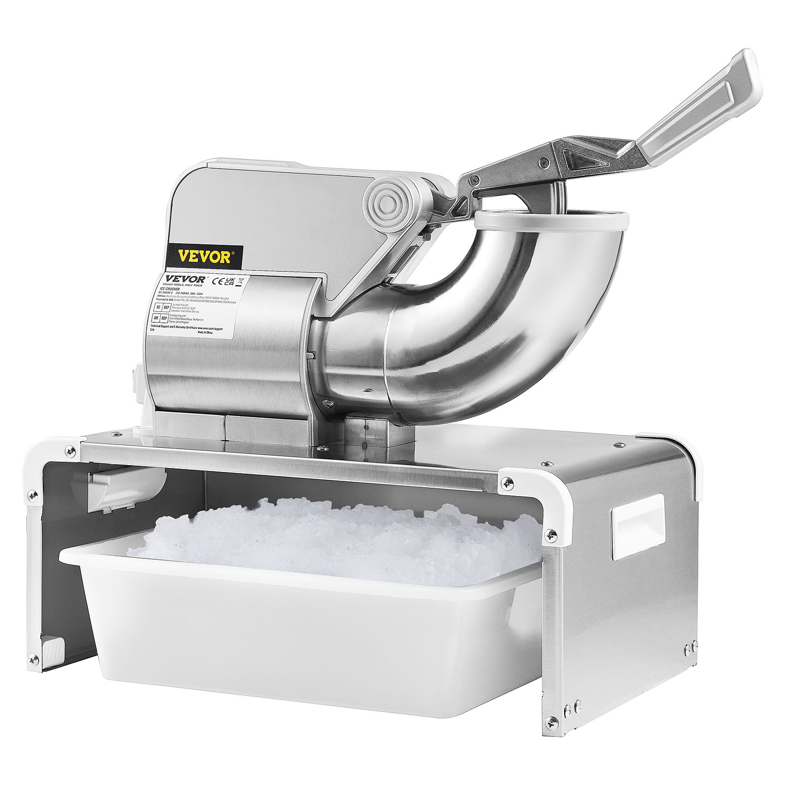 V952-WSDSLPBXG110VDAN2V3-202507141533-00 VEVOR Commercial Ice Shaver Crusher, 661lbs Per Hour Electric Snow Cone Maker, 350W Shaved Ice Machine with Dual Blades for Parties Events Snack Bar, Home and Commercial Use - Image 1