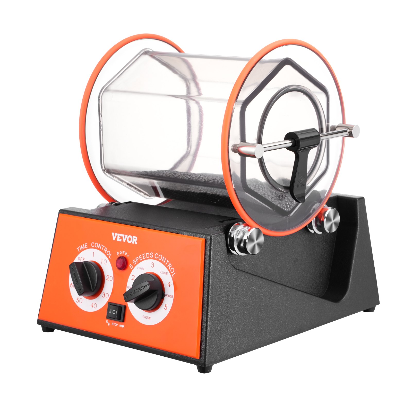 V952-WSPGJCSSDK5KG4QEZV3-202507141318-00 VEVOR Jewelry Polisher Tumbler, 11lbs/5kg Capacity Mini Rotary Tumbler Machine with 0-60 Minutes Timer, 5 Speeds Jewelry Rotary Finisher for Surface Polishing Grinding Buffing Gemstones Jewels Coins - Image 1