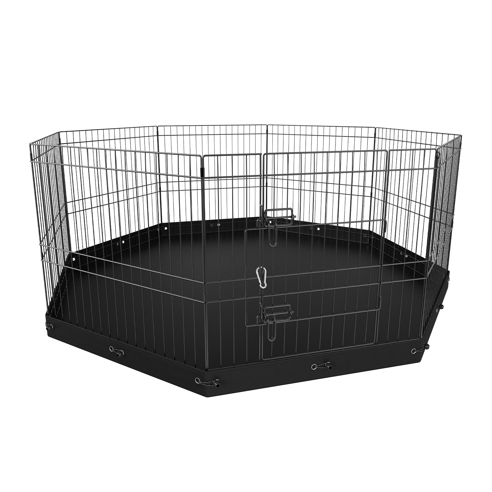 V952-WXZZYDCWWLHS25D60V0-202508011737-00 VEVOR Dog Playpen, 8 Panels Foldable Metal Dog Exercise Pen with Bottom Pad, 24" H Pet Fence Puppy Crate Kennel with Ground Stakes, Indoor Outdoor Dog Pen for Small Medium Pets, for Camping, Yard - Image 1