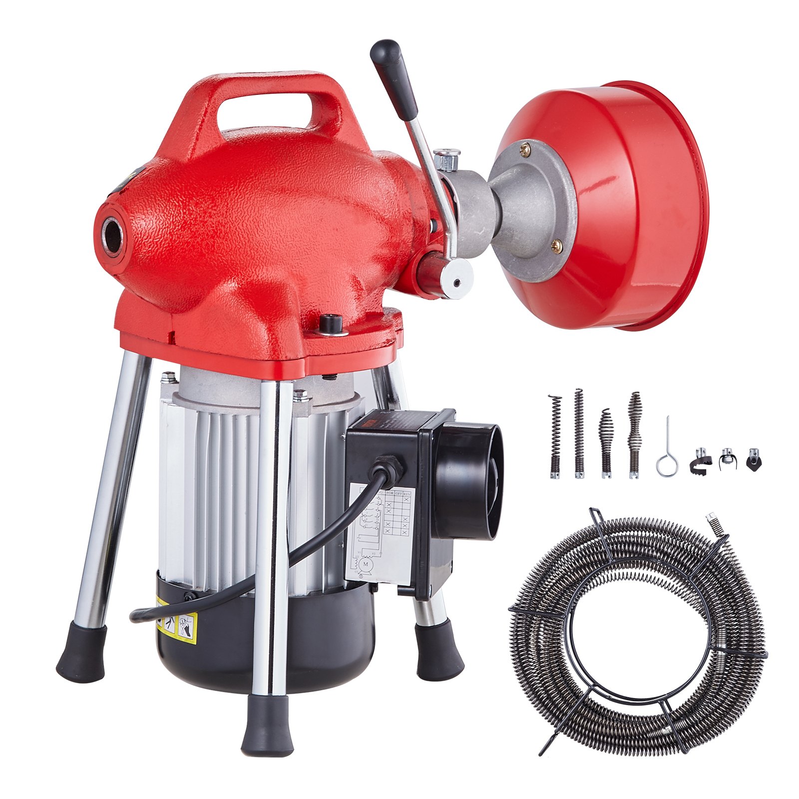 V952-XXFDGDSTJ250OF30KV3-202507141155-00 VEVOR Drain Cleaner Machine 66FT x 5/8In 250W Sectional Snake Auger Manual Feed - Image 1