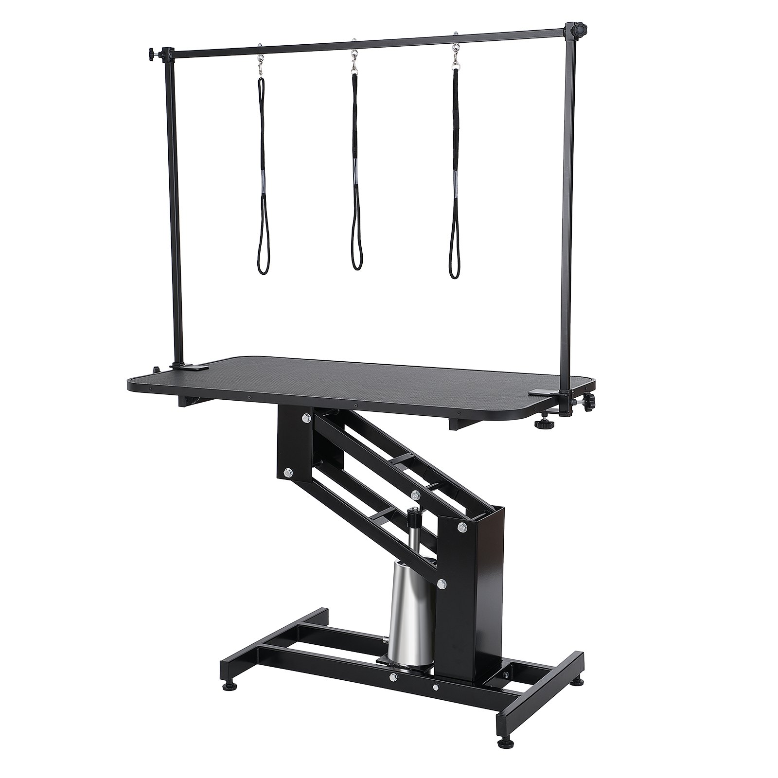 V952-YYSJMRZ43INC3V0M1V0-202508011415-00 VEVOR 109cm Hydraulic Pet Grooming Table, Heavy Duty Dog Grooming Arm for Medium/ Small Dogs, Height Adjustable Dog Grooming Station, Anti Slip Tabletop /Dog Grooming Station, Max Bearing 182kg - Image 1