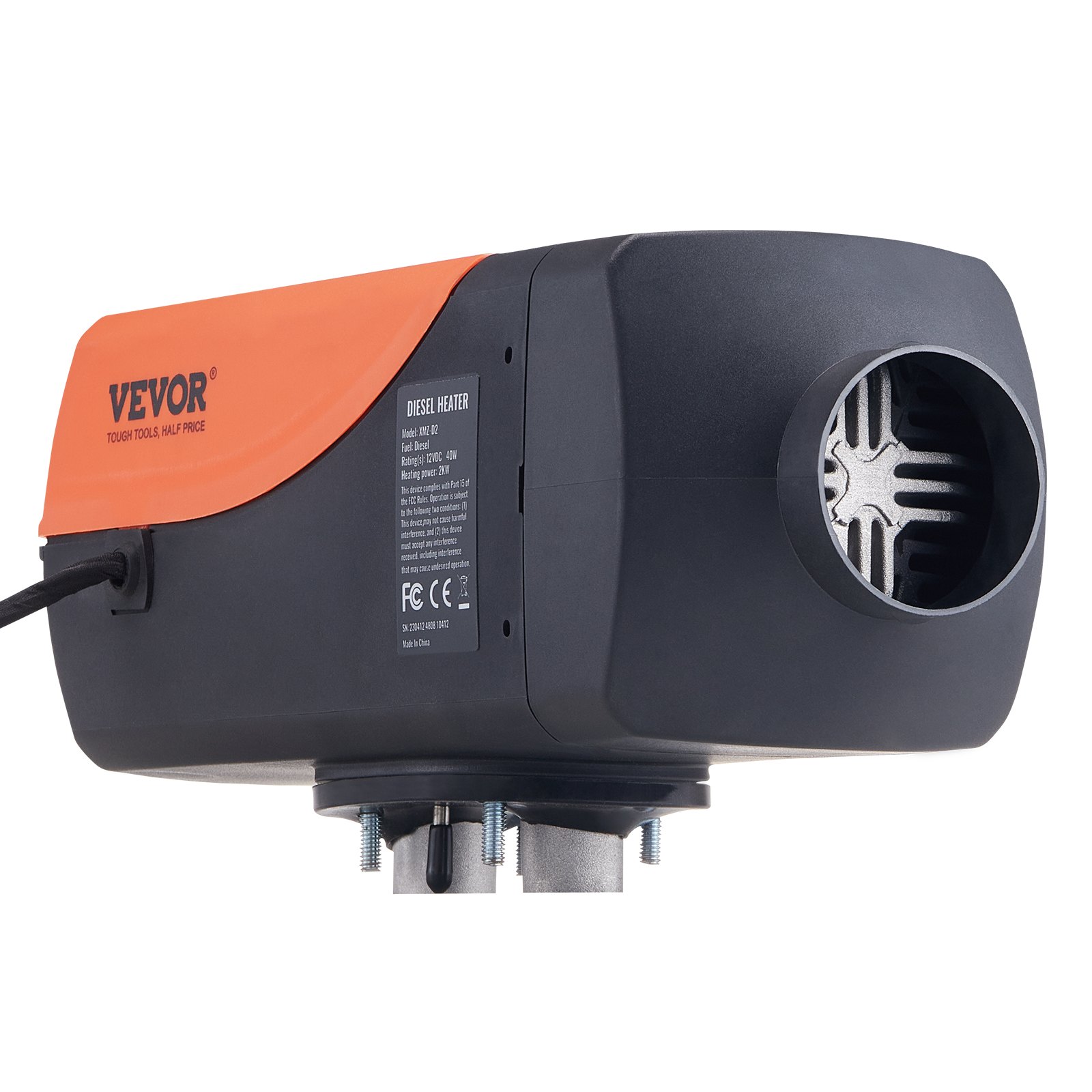 V952-ZCJRQFT12V2KWYT8WV9-202507141546-00 VEVOR Diesel Air Heater, 12V 2KW Diesel Heater with Remote Control and LCD Display, 10L Fuel Tank Diesel Parking Heater, Rapid Heating for RV Trailer Camper Van Boat And Indoors - Image 1