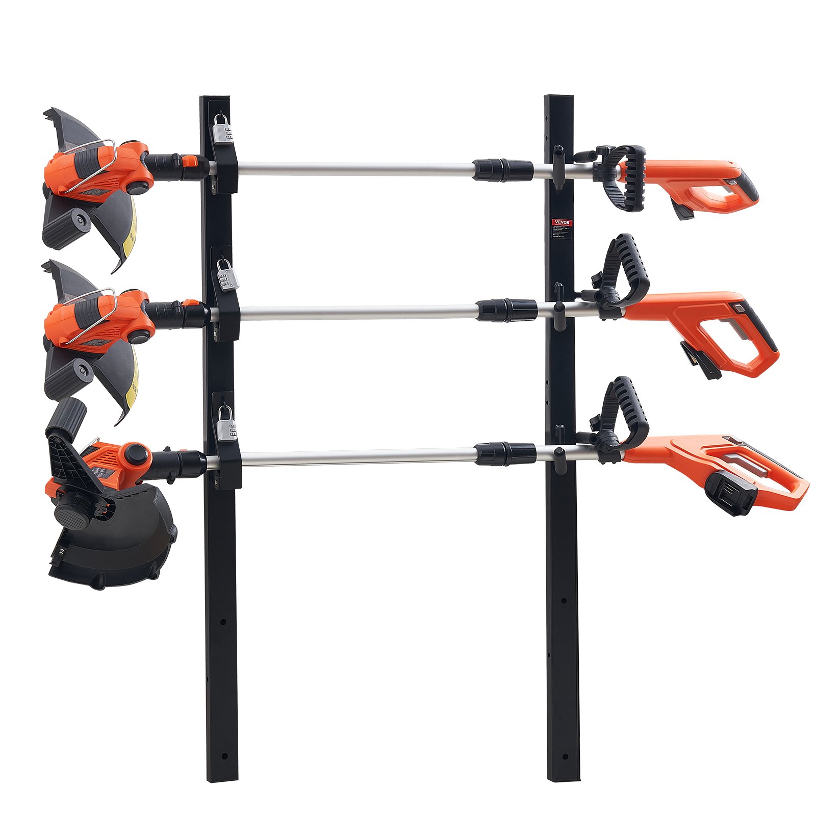 V952-ZLSDCJGJ3000VHDC7V0-202508012155-00 VEVOR Trimmer Rack, 3 Place Weeder Trimmer Rack, Locking Trim Holder Landscape Trailer Rack Carrier Mount on Open Pickup/Trailer Enclosed Trailers, Pair - Image 1