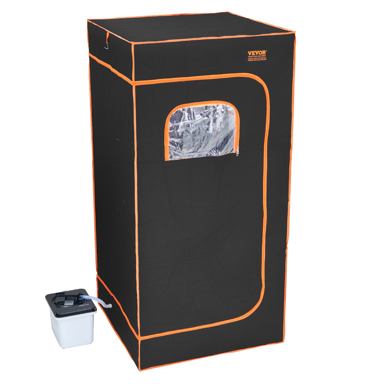 V952-ZQBXSSNQCCS1TM5YTV3-202507141325-00 VEVOR Portable Steam Sauna Tent Full Size 2000W Personal Sauna Blanket W/ Chair,880 x 880 x 1780 mm - Image 1