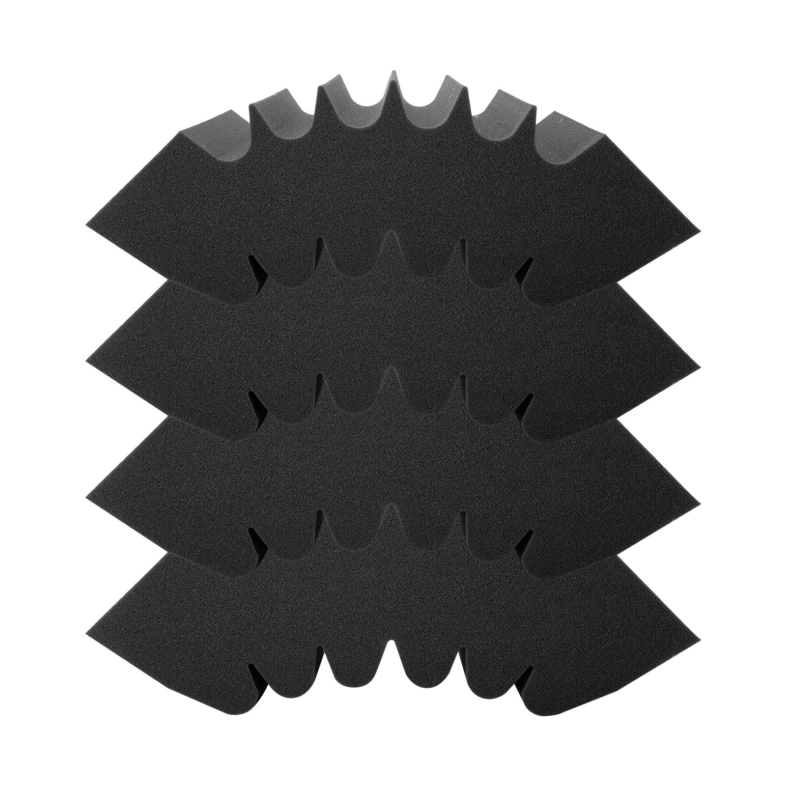 V952-ZZSPMBHSL165BV9YJV0-202507141447-00 VEVOR Acoustic Foam Panels 4 Pack 16.5 x 6.3 x 12 in Adhesive for Wall Ceiling - Image 1