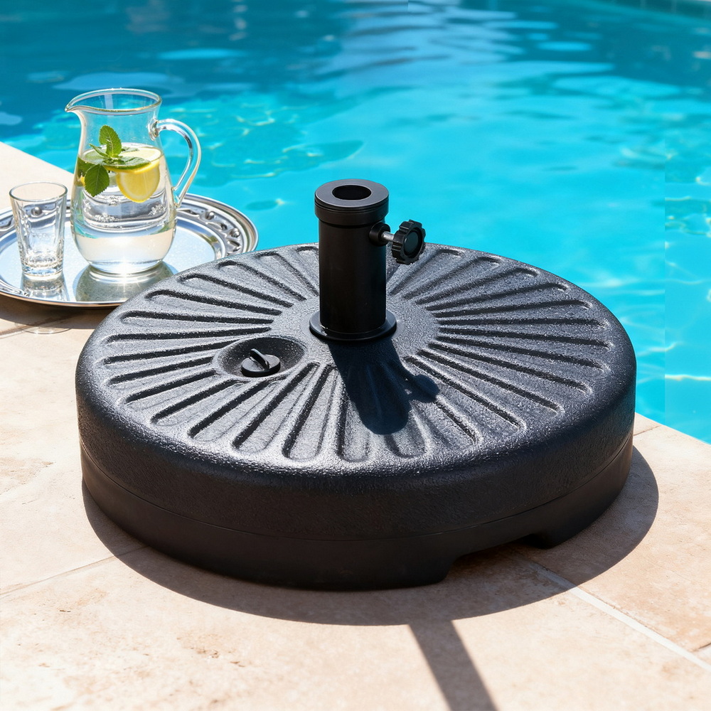 XFEL-BASE-UMB-51X12-202509291426-00 Instahut Outdoor Umbrella Base Weight Round Plastic Pole Holder 30-48mm Beach - Image 1