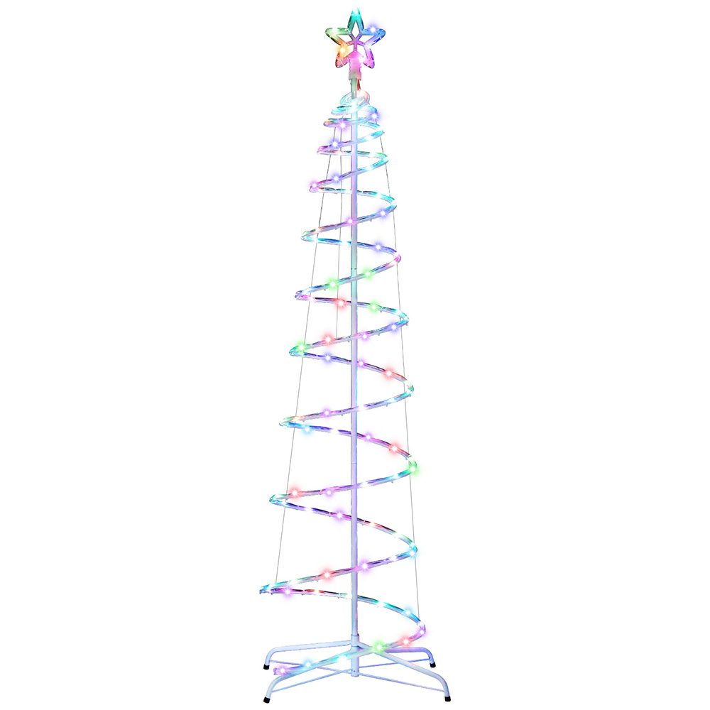 XMAS-MOT-TREE-18-RGB-202509022008-00 Jingle Jollys Christmas Tree 1.8m 100 RGB LED Rope Lights Xmas Trees Decoration - Image 1