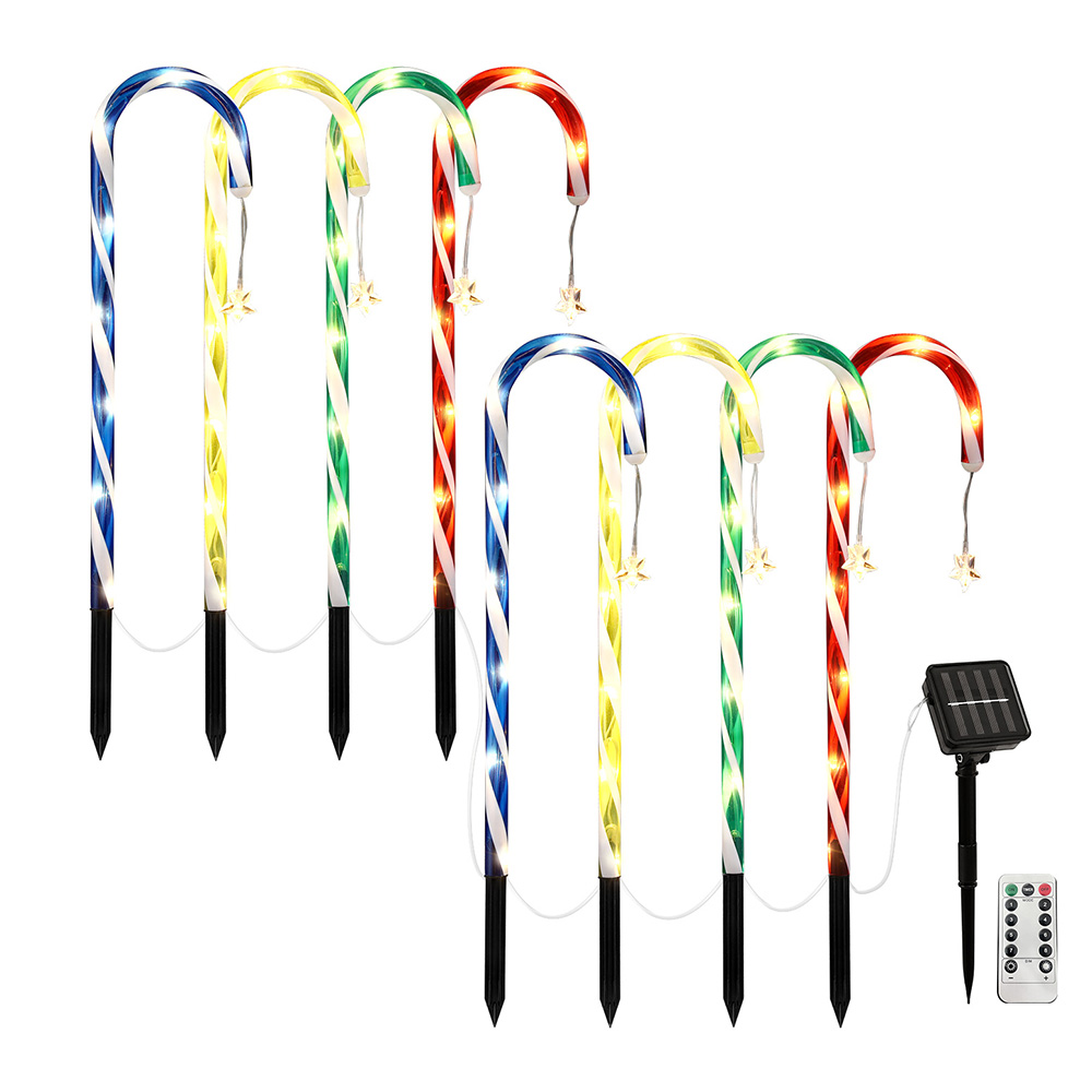 XMAS-PATH-CANDY-MC-8PC-202508291804-00 Jingle Jollys 8 PCS Christmas Lights Path Ground Light Garden Decorations 72 LED - Image 1